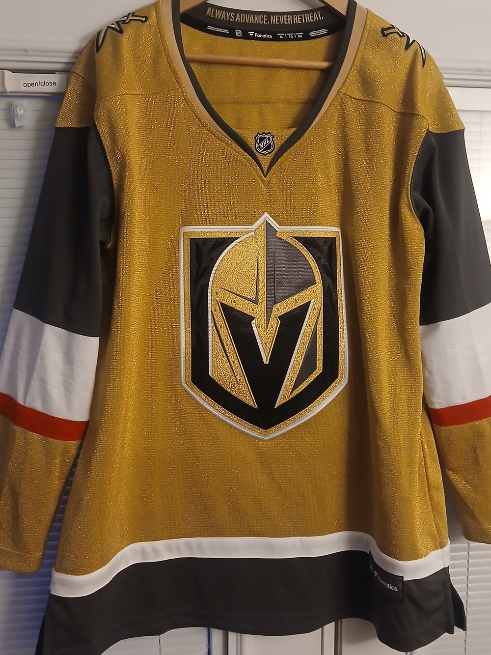 Fanatics Gold and Black Vegas Golden Knights Women's Jersey NWOT